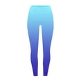 thumbnail image 3 of Olyvenn Women Gradient High Waisted Leggings Body Shaper Tights Firm Compression Yoga Fitness Sports Running Athletic Pants Sky Blue L, 3 of 3