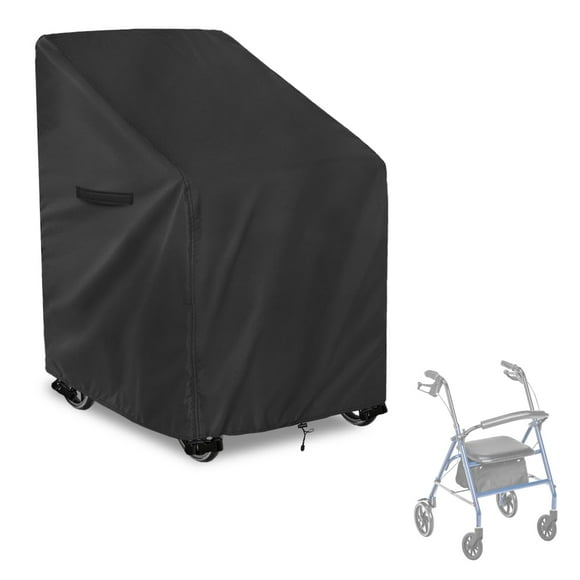 Funda impermeable SoloToo para andadores con ruedas para personas mayores, accesorio plegable para andadores, compatible con andadores con asiento (negro)