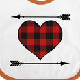 thumbnail image 4 of Inktastic Buffalo Plaid Valentines Day Heart Boys or Girls Baby Bib, 4 of 4