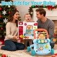 thumbnail image 5 of JoyStone Baby Walker with Music Piano and Activity Toys, Educational Push Walker for Infants 6-12 Months (Blue), 5 of 12