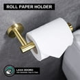 thumbnail image 2 of 5-Piece Bathroom Hardware Set Black and Gold, Lava Odoro Towel Rack Set Stainless Steel Wall Mounted - Include 23.6 in Bath Towel Bar, 2 Robe Towel Hooks, Toilet Paper Holder and Towel Ring, 2 of 18