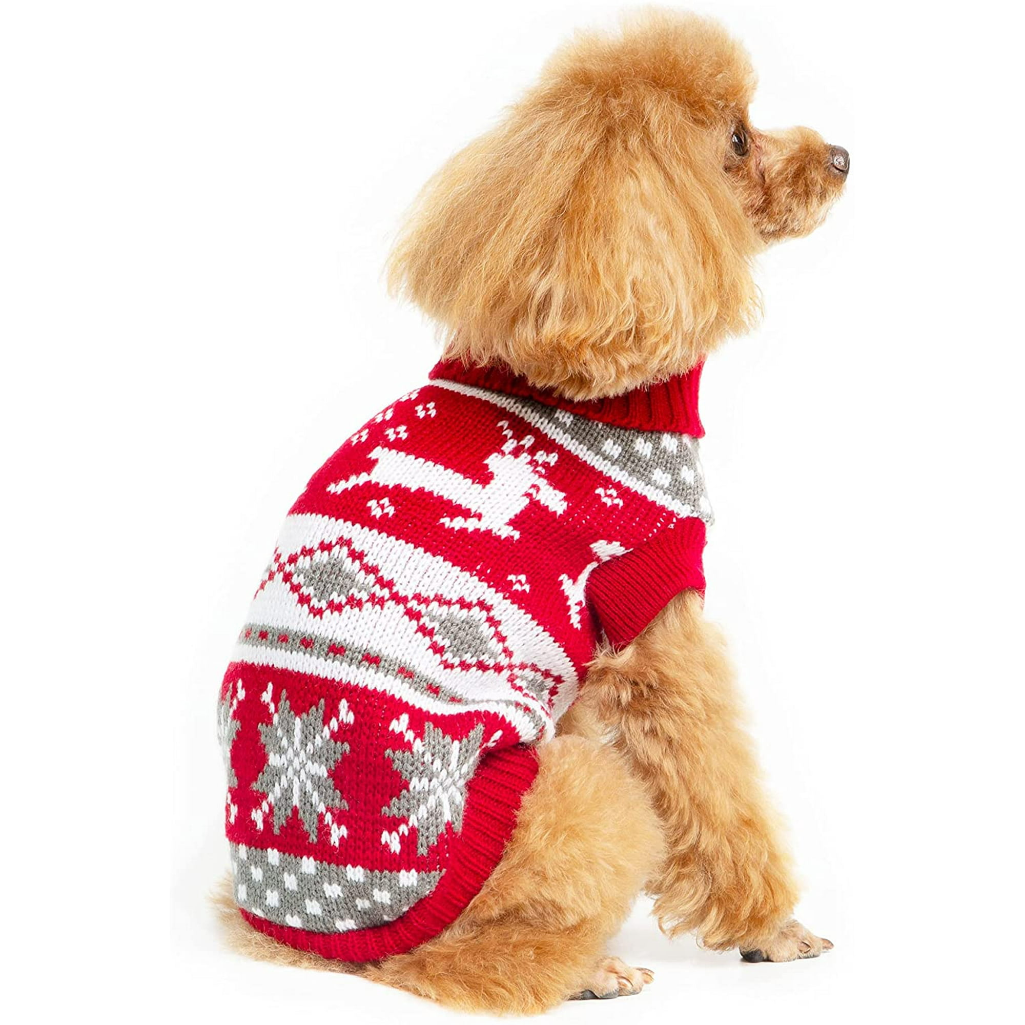 Dog Sweater Christmas Knitted Dog Coats for Small Dogs Cats Pet Clothes Soft Thickening Warm Puppy Shirt Customes Clothing for Small Dogs Cats 8
