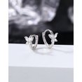thumbnail image 5 of OUFER 2PCS Butterfly Hoop Earrings 925 Sterling Silver 0.25ct Zircon Hypoallergenic Cartilage Earrings for Women, 5 of 8