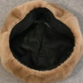 thumbnail image 5 of Bueautybox Woman Autumn Winter Warm Solid Color All-Match Berets Beanie Cap Faux fur Hat, 5 of 7