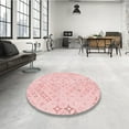 thumbnail image 4 of Ahgly Company Machine Washable Indoor Rectangle Transitional Pastel Red Pink Area Rugs, 8' x 12', 4 of 7