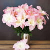 Eastern Lily Bush Artificial Silk Flowers - Pink