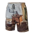 thumbnail image 4 of Fuzoiu Oil Lamp Coffee Beans Print Men's Beach Shorts,Men's Swim Trunks,Quick Dry Board Shorts with Pockets,Men's Bathing Suits for Surfing, Running, and Casual Wear-X-Large, 4 of 6