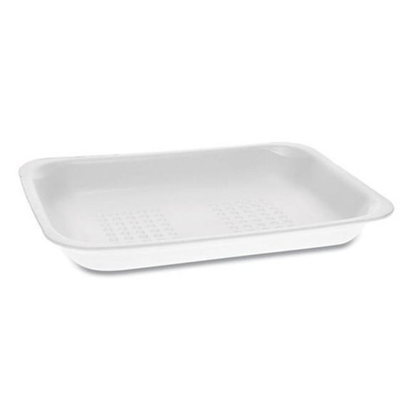 No.2 White Foam Meat Tray - 1.21 x 8.38 x 5.88 in.