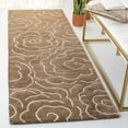 thumbnail image 3 of SAFAVIEH Soho Trinity Floral Wool Area Rug, Brown/Ivory, 3'6" x 5'6", 3 of 8