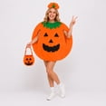 thumbnail image 7 of LEKWK Pumpkin Costume Adult 3 Piece Set with Hat & Candy Bag Cute Funny Halloween Costume Family Members Halloween Party Dress up Clearance, 7 of 7