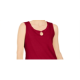 thumbnail image 2 of Karen Scott Women's Keyhole Hardware Tank Red Size X-Small, 2 of 3