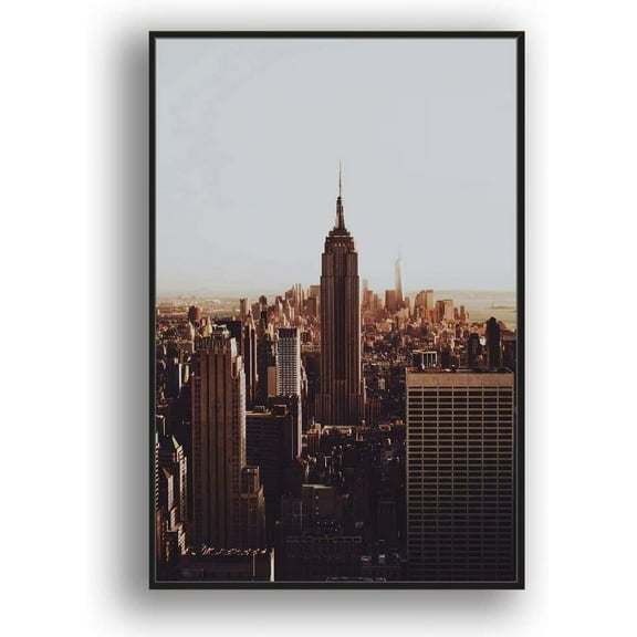 IDEA4WALL Framed Canvas Wall Art for Living Room, Bedroom Brooklyn Bridge and New York City Canvas Prints for Modern Home Decoration Ready to Hang