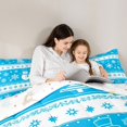 thumbnail image 4 of Manfei Snowman King Size Comforter Sets Holiday Comforters King Size, Peach Pink 3 Pieces 1 Comforter and 2 Pillowcases, Xmas Reversible, 4 of 6