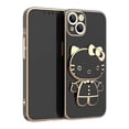 thumbnail image 3 of Plating Hello Kitty Phone Case for iPhone 15 14 13 12 11 Pro Max Mini XR XS X 8 7 6 6S Plus SE 2020 Mirror Holder Stand Cover, 3 of 5