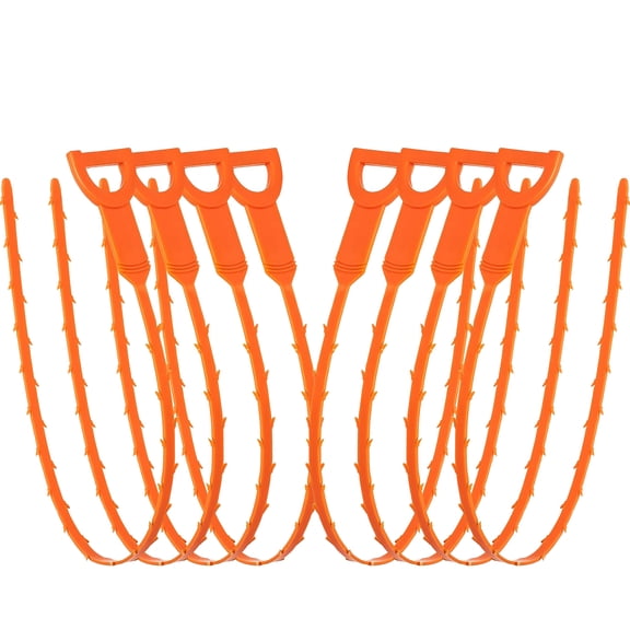 8 Pack 25inch Drain Snake Clog Remover, Drain Hair Remover, Sink Snake Drain Auger Cleaner Tool For Bath Tub, Toilet, Kitchen Sink, Sewer