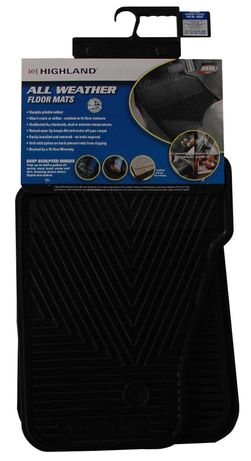 Highland 4603600 All Weather Black Front Seat Floor Mat Walmart Com