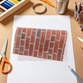 thumbnail image 3 of Papel tapiz de ladrillo rojo autoadhesivo para casa de muñecas (12 hojas, escala 1:12) - Revestimiento de pared autoadhesivo para decoración, 3 of 5