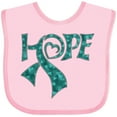 thumbnail image 3 of Inktastic Hope- Teal Ribbon for Awareness of Ovarian Cancer Boys or Girls Baby Bib, 3 of 4