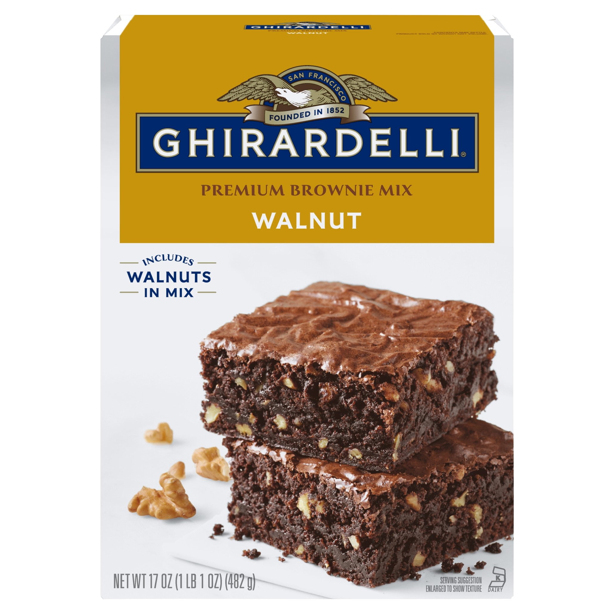 Ghirardelli Walnut Premium Brownie Mix - 17 oz