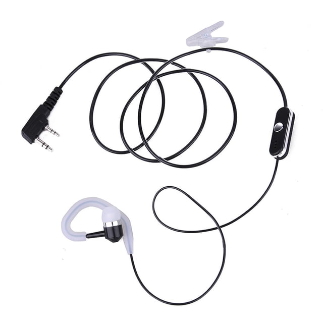Auricular de 2 pines Walkie Talkie PTT MIC para KENWOOD Retevis HYT