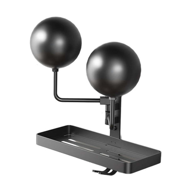 Soporte para casco, soporte de pared, soporte para casco de motocicleta, estante de almacenamiento de aluminio con gancho, accesorios para colgar Estilo de doble bola