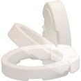 thumbnail image 3 of NOVA Medical Products Hinged Toilet Seat Riser Lift Up and Down Raised Toilet Seat For Under Seat For Elongated Seat Color, White, (Pack of ), 1 Count, 3 of 5