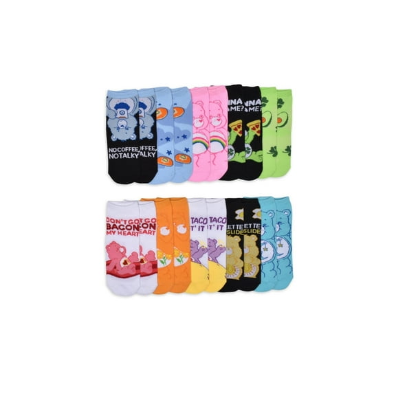 Women's Care Bears 10 Pack Low Cut Socks