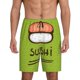 thumbnail image 1 of Balery Fresh Sushi Pantalones cortos de pijama de punto de algodón para hombre con cinturilla y bolsillos-Large, 1 of 6