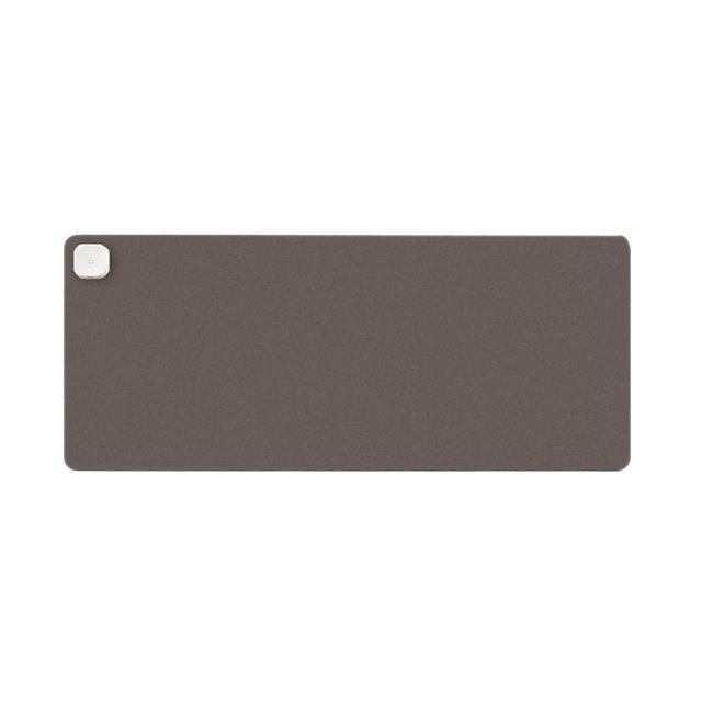 Alfombrilla de escritorio calefactable, almohadilla térmica eléctrica, 3 velocidades, control de cuero PU, calentador de pies para Gris oscuro