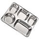 thumbnail image 3 of Bandeja rectangular de acero inoxidable con 5 secciones para servir alimentos., 3 of 8