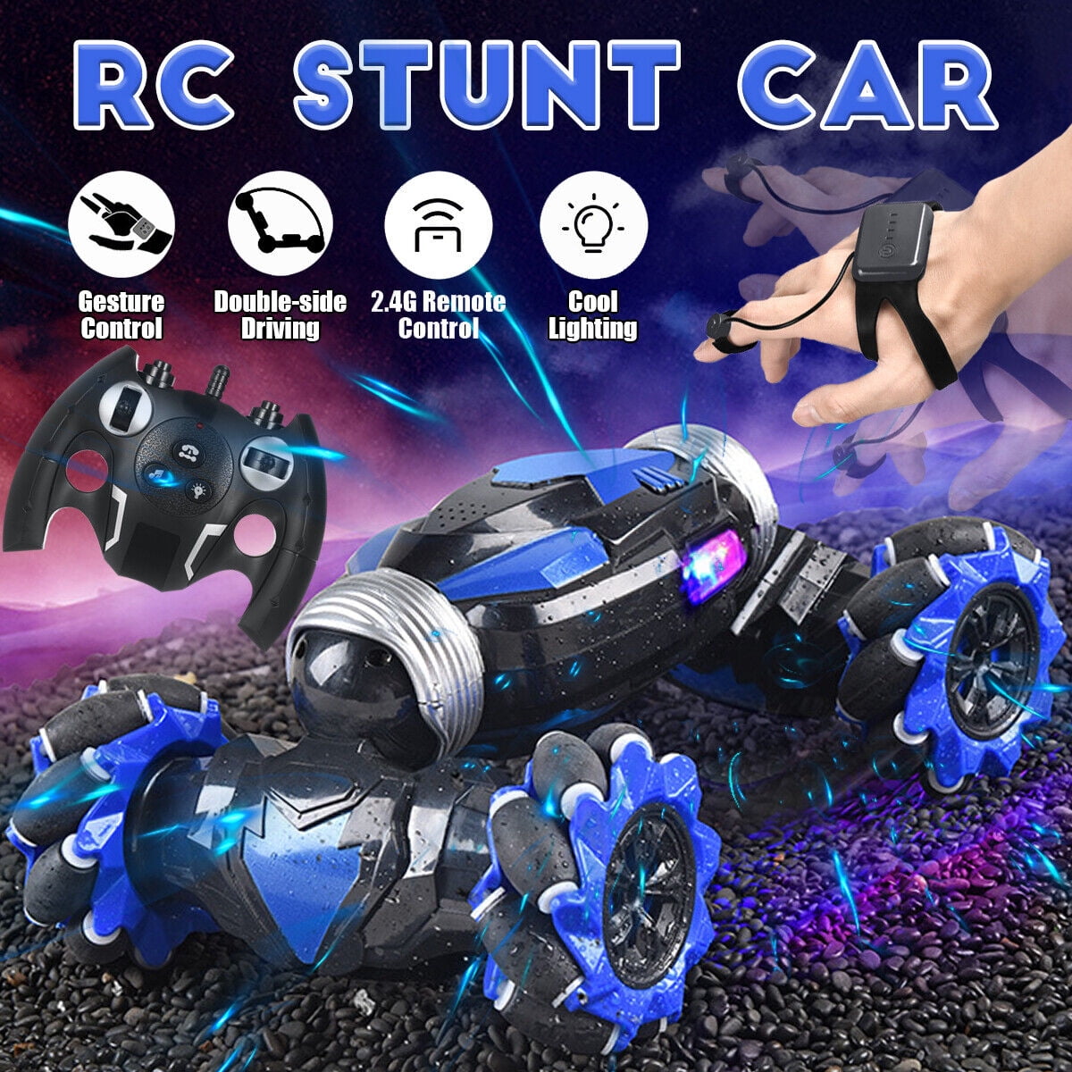 YouLoveIt RC Stunt Car 4WD Remote Controls Car Gesture Sensing Hand