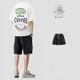 thumbnail image 4 of Conjuntos de chándal, pantalones cortos, top gris, estampado deportivo, ropa para hombre, camiseta de jogging, tendencia chic básica 2024, XL, 4 of 5