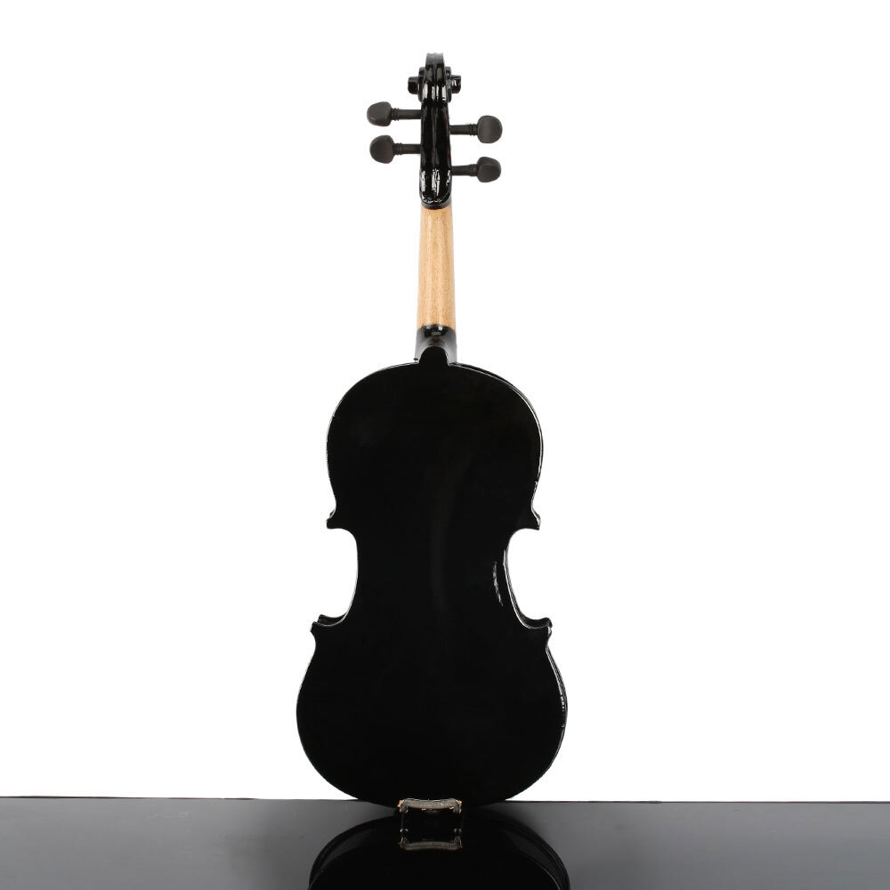 1/4 Acoustic Violin Kit Wood Violin with Case Bow Rosin for Kids Beginner, Black