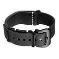 thumbnail image 5 of 26mm Black Crazy Horse Leather Strap Black Buckle Leather Watch Band With Double Sides Leather Watch Strap, 5 of 6