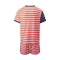 thumbnail image 3 of 4th of July Family Matching Outfits Red White Blue Patriotic Short Sleeve Tops and Shorts Set, 3 of 8