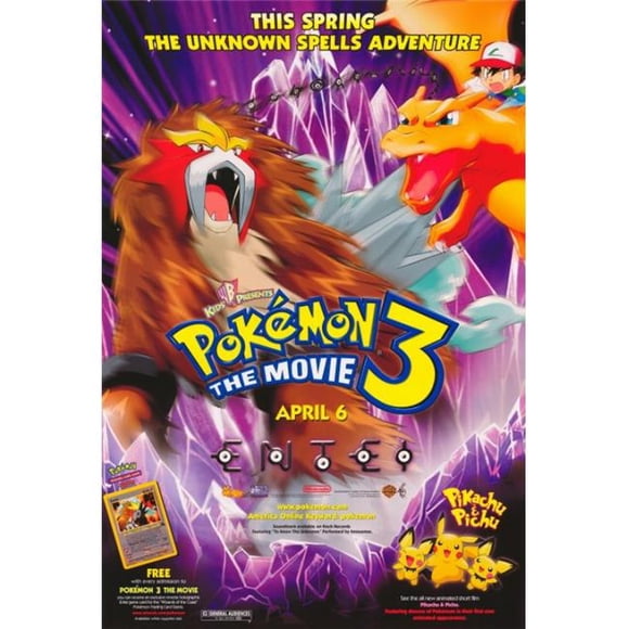 Posterazzi MOVCH9686 Pokemon 3-The Movie Poster - 27 x 40 in.