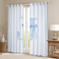 thumbnail image 2 of Manfei Alphabet J Design Blackout Curtains Set of 2 (52x84 Each),Blue Kawaii Bow Knot Curtain, 2 of 6