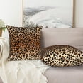 thumbnail image 6 of Leopard Throw Pillow Cover 2 Pcs Cheetah Print Pillow case 18x18 inch Plush Soft Faux Fur Animal Skin Pillows Decorative Cushion Cover for Home Couch Bed Sofa,Double Side Printed, 6 of 6