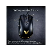ASUS TUF Gaming M3 Gen II is an ultralight 59-gram wired gaming mouse with IP56 dust and water resistance, ASUS Antibacterial Guard, an 8000 dpi sensor, 60-million-click lifespan switches, PTFE mouse