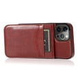 thumbnail image 2 of iPhone 12 Pro Max Case, Leather Wallet Case iPhone 12 Pro Max 6.7", PU Leather Case, Built in Stand Wallet Credit Card Holder Case 5 Card Slots Case For Apple iPhone 12 Pro Max, Brown, 2 of 11