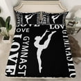 thumbnail image 2 of Feelyou Gymnastics Sports Queen Sheet Sets, Ballet Princess Flat Sheet, Teens Kids Girls Women Queen Fitted Sheet, Microfiber Bedroom Decor, 4 Pieces, 2 of 7