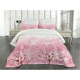 thumbnail image 3 of Ambesonne Pale Pink Quilted Bedspread Set 3 Pcs, Romatic Sakura Tree, Queen Size, Pale Pink, 3 of 5