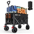 thumbnail image 1 of Carrito plegable Blomoba de 150 L con ruedas más anchas, negro, 1 of 9