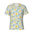 thumbnail image 3 of Naloa Daisies Flowers Men's T-Shirt Sport T-shirt Men's Basic Tee Casual Men's Shirt, Round Neck, Short Sleeves - Medium, 3 of 5