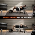 thumbnail image 6 of JoanKaren Hip Thrust Machine Glute Bridge,830LBS Heavy Duty Butt Muscle Building and Shaping Exercise Equipment with Adjustable Footboard & Weight Holder,for or Men & Women, 6 of 7