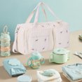 thumbnail image 5 of Quilted Baby Diaper Bag Large Cute Duffle Bag For Women (Tulip), 5 of 9
