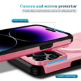 thumbnail image 6 of Case for iPhone 14 Pro Max 6.7" with Invisible Fold Holder Stand, MagSafe Magnetic Wireless Charging,Sliding camera casing,Shockproof Dropproof Tough Rugged Protective Case Cover,Pink, 6 of 10