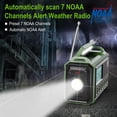 thumbnail image 2 of Radio de emergencia Raynic CR1009Ultra de 12000 mAh con cargador solar, 2 of 7