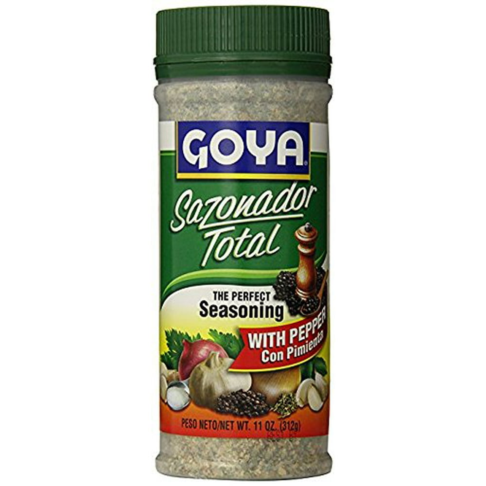 Goya Sazonador Total Con Pimienta, 11 Ounce (2 Pack) Adobo Seasoning