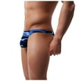 thumbnail image 5 of Hinvhai Pants for Men New Ice Silk Sexy Mens Briefs Thongs G-String Underwear Blue M(M), 5 of 5